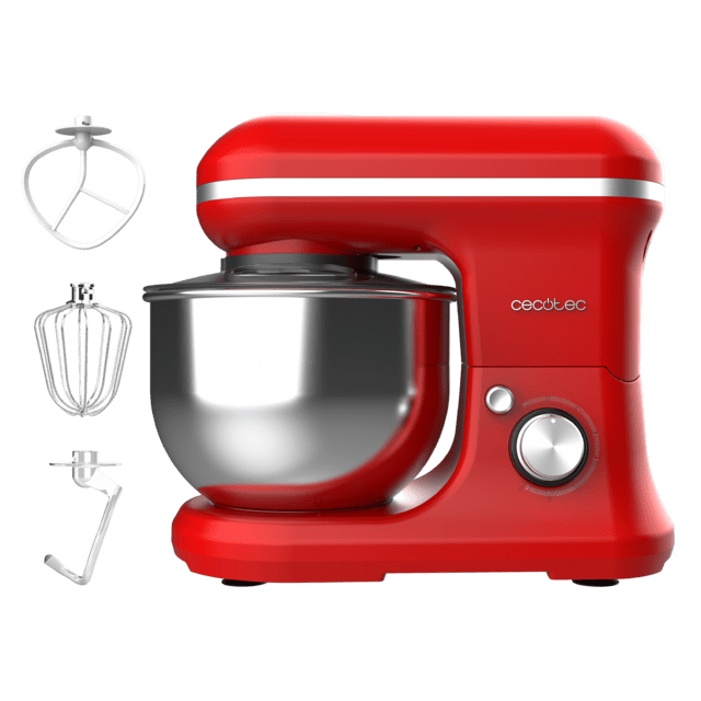 Cecotec Cecomixer Merengue 5L 1200 Red Batidora Amasadora Con 5 Funciones Con Diseño Elegante Y Accesorios Para Batir Y Amasar. Batidora Amasadora