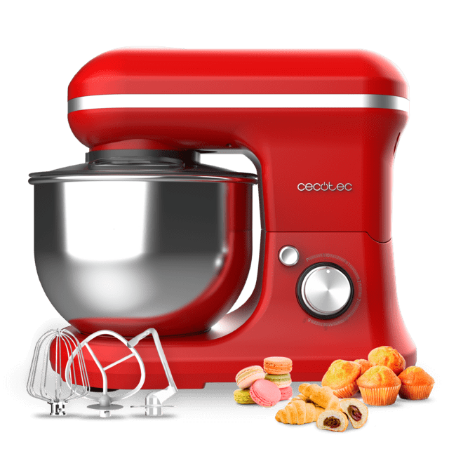 Cecotec Cecomixer Merengue 5L 1200 Red Batidora Amasadora Con 5 Funciones Con Diseño Elegante Y Accesorios Para Batir Y Amasar. Batidora Amasadora