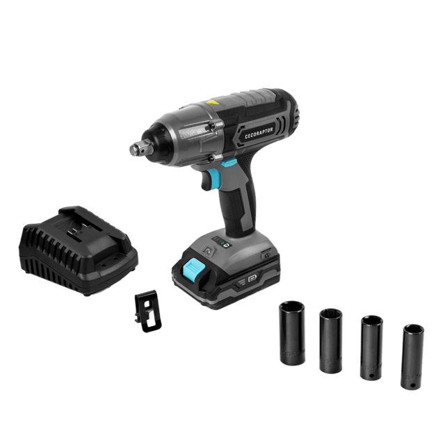 Cecotec CecoRaptor Impact 2020 Ultra. Llave de Impacto sin Cables con Batería 20V y 2000mAh Velocidad sin Carga 2300 RPM Ratio de Impacto 3000 BPM Torque máx 400 NM Portabrocas Llave de impacto batería