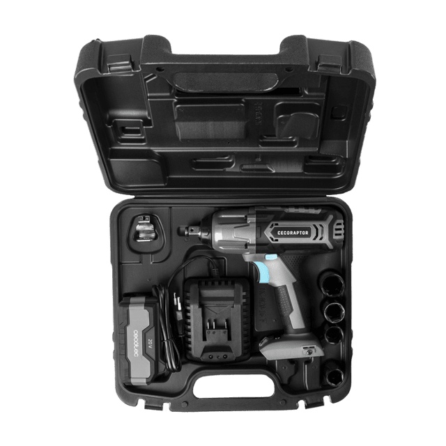 Cecotec CecoRaptor Impact 4020 Ultra. Llave De Impacto Sin Cables Con Batería 20V Y 4000mAh Velocidad Sin Carga 2300 RPM Ratio De Impacto 3000 BPM Torque Máx 400 NM Portabrocas Llave De Impacto Batería