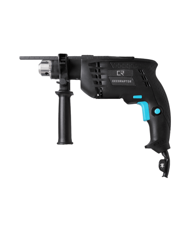 Cecotec CecoRaptor Impact Drill Taladro eléctrico con percutor de 850 W. Broca 13 mm. 4800 rpm. 46000 impactos por minuto. Empuñadura auxiliar Taladro eléctrico 