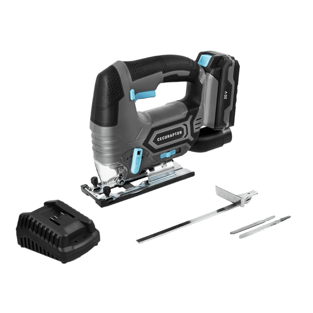 Cecotec CecoRaptor MultiCut 2020 Advance. Sierra de Calar sin Cables de Batería 20 V y 2000 mAh Velocidad sin Carga de 2700 RPM Profundidad Corte 80mm Madera 12mm Aluminio y 5mm Metal Sierra de calar batería