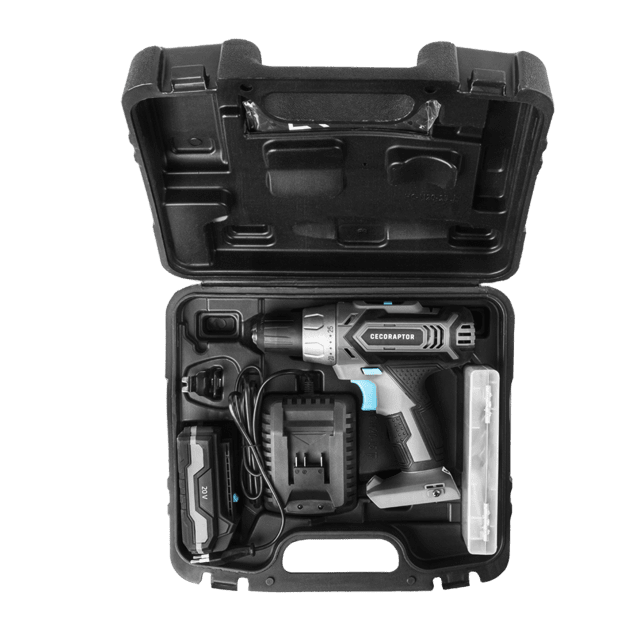 Cecotec CecoRaptor Perfect Drill 2020 Advance. Taladro Atornillador Y Perforador De Batería 20 V Y 2000 MAh Velocidad Sin Carga De 1550 Rpm Torque Máximo De 46 Nm 25+1 Posiciones Taladro Con Batería Y Atornillador