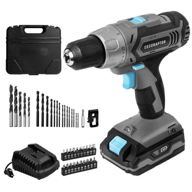 Cecotec CecoRaptor Perfect Drill 2020 Advance. Taladro Atornillador y Perforador de Batería 20 V y 2000 mAh Velocidad sin carga de 1550 rpm Torque máximo de 46 Nm 25+1 posiciones Taladro con batería y atornillador
