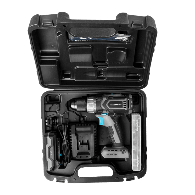 Cecotec CecoRaptor Perfect Drill 2020 Brushless Ultra. Taladro De Batería 20V Y 2000 MAh Velocidad Sin Carga De 2000 Rpm Torque Máximo De 46 Nm 25+1 Posiciones De Torque Y 2 Velocidades Taladro Con Batería Y Atornillador