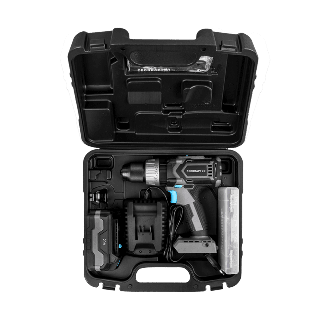 Cecotec CecoRaptor Perfect Drill 2020 X-Treme. Taladro Atornillador Perforador Y Percutor De Batería 20 V Y 2000 MAh Velocidad 1800 Rpm Torque Máximo De 50 Nm 25+1+1 Posiciones Taladro Percutor Con Batería Y Atornillador