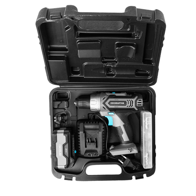 Cecotec CecoRaptor Perfect Drill 4020 Advance. Taladro Atornillador Y Perforador De Batería 20 V Y 4000 MAh Velocidad Sin Carga De 1550 Rpm Torque Máximo De 46 Nm 25+1 Posiciones Taladro Con Batería Y Atornillador