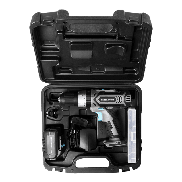 Cecotec CecoRaptor Perfect ImpactDrill 2024 Advance. Taladro Atornillador Perforador Y Percutor De Batería De 24V Y 2000 MAh Velocidad 15500 Rpm Ratio De Impacto 22.500 Bpm Taladro Percutor Con Batería Y Atornillador