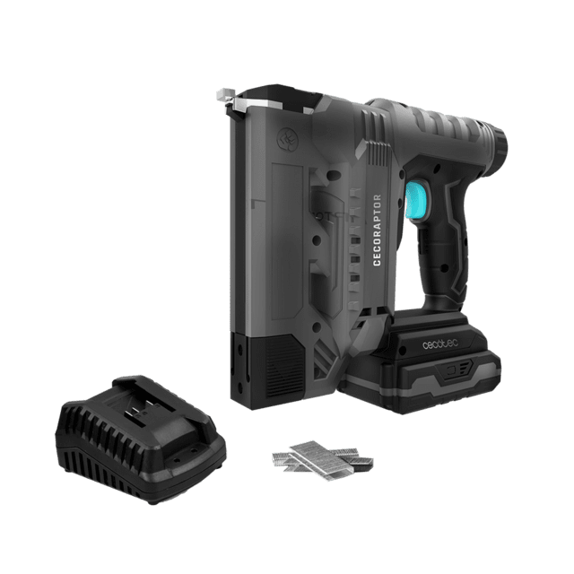 Cecotec CecoRaptor Perfect Staples&Nails 2020 Advance. Grapadora de Batería de 20 V y 2000 mAh Velocidad 30 Disparos por minuto Grapadora eléctrica batería
