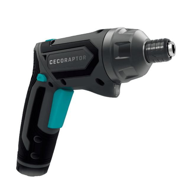 Cecotec CecoRaptor Perfect Work Destornillador A Batería De 4 V Y 1500 MAh Recargable Por USB Con Una Velocidad Sin Carga De 200 Rpm Torque Máximo De 4 Nm Con 6+1 Posiciones Portabrocas De 1/4" (6.35mm) Hex Luz De Trabajo Y Au