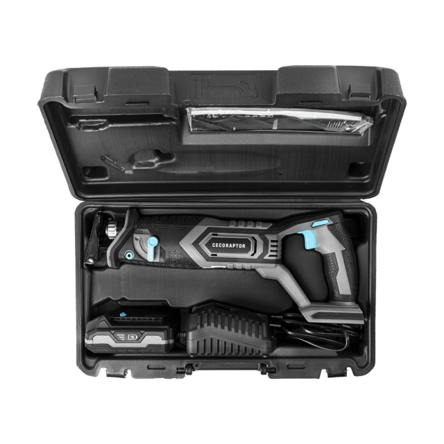 Cecotec CecoRaptor Quick&Cut 2020 Advance. Sierra De Sable Sin Cables Con Batería 20V Y 2000 MAh Frecuencia De Oscilación 3000spm Profundidad Corte 100mm Madera 10mm Aluminio 8mm Metal Sierra De Sable Batería