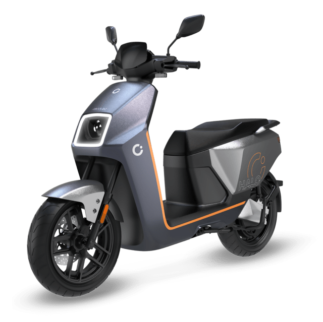 Cecotec Cecotec Halo (Azul/Naranja) Con una potencia máxima de 10000W y hasta 130 Km de autonomía.Disponible en dos colores con un diseño moderno urbano y sofisticado.L3eB (Equivalente a 125cc) Motocicleta eléctrica