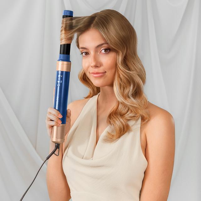 Cecotec CeramicCare 14in1 AirGlam Luxury Moldeador Multifunción 14 En 1 Con Tecnología Coanda Que Moldea Riza Peina Seca Y Elimina El Efecto Frizz. Con 3 Velocidades 3 Temperaturas Y Control Inteligente Del Calor. Motor Digita
