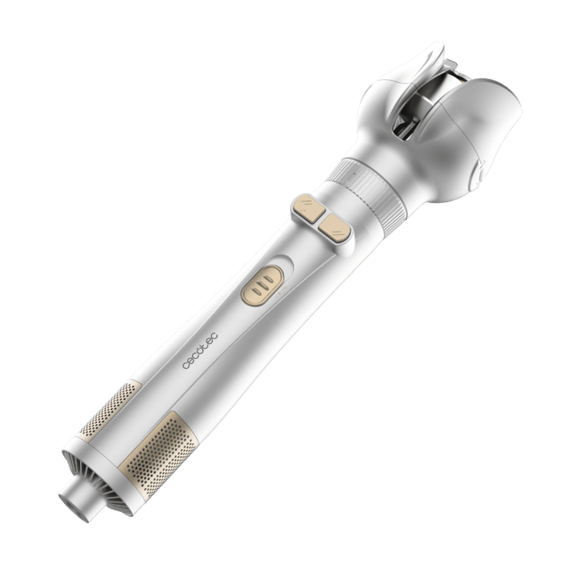 Cecotec CeramicCare 6in1 Gyro Cepillo De Aire De 1100W Con Función Rotativa Que Incluye 6 Cabezales: Cepillos Peine Difusor Y Un Rizador Automático. Cepillo De Aire
