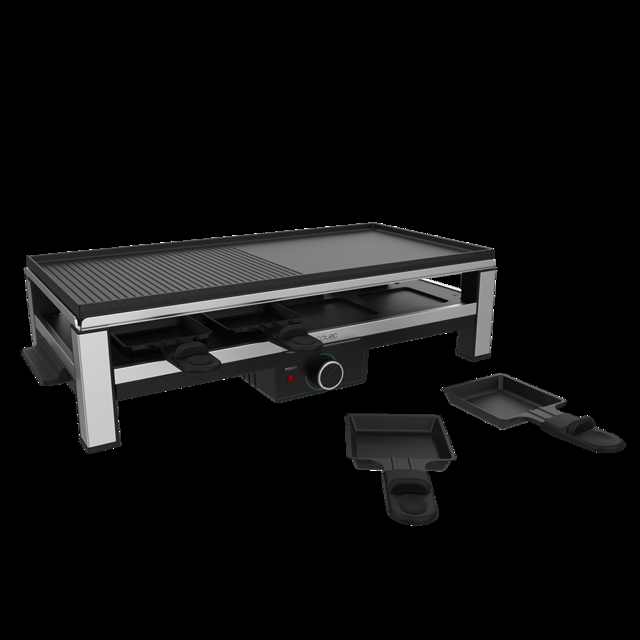 Cecotec Cheese&Grill 12000 Inox Black. Raclette De Queso Y Grill Con 2000 W Parrilla Superior Mixta Acabados En Acero Inoxidable Placa Antiadherente 8 Sartenes Individuales Diseño Extraíble Raclette De Queso De Diseño Con Aca