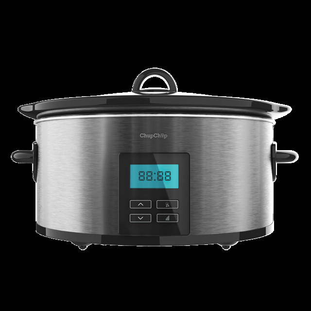 Cecotec Chup Chup Magic Olla de cocción Lenta de 5 5 litros cubeta cerámica con Forma Ovalada Tapa de Cristal con Junta de Silicona y un Completo recetario. (Digital) Olla de cocción lenta  