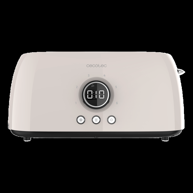 Cecotec ClassicToast 15000 Beige Extra Double. (4 Tostadas Beige) Tostador Vertical Digital Tostadora Vertical Digital