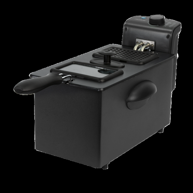 Cecotec CleanFry 3000 Black.Freidora Eléctrica De 2180 W 3 Litros Acero Inoxidable Filtro OilClean Que Mantiene El Aceite Limpio Tapa Con Ventana De Visión Filtro Antiolores Lacada En Negro Freidora