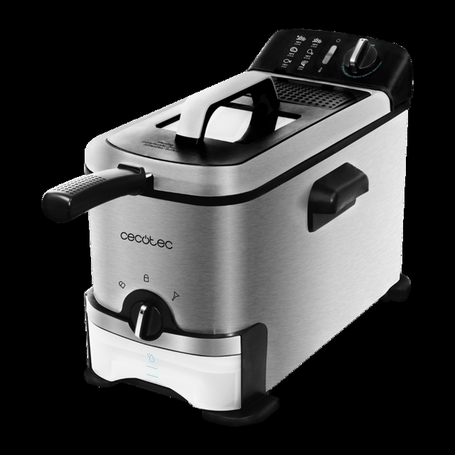 Cecotec CleanFry 3000 ProFilter. Freidora Con Depósito Y Potencia 2000 W 3 Litros De Capacidad Sistema ProFilter Para Extraer Y Filtrar El Aceite Apta Para El Lavavajillas Freidora De Aceite De 3 Litros  