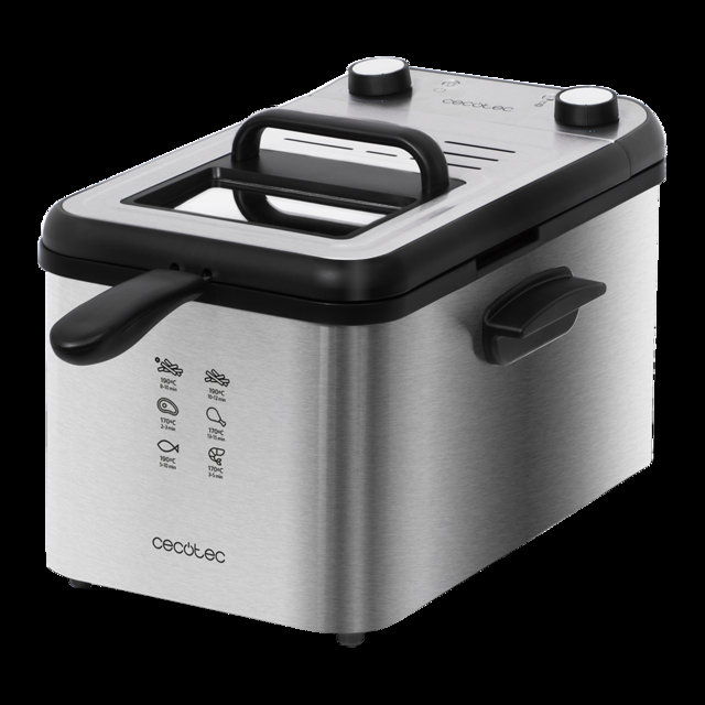 Cecotec CleanFry Infinity 4000.Freidora Eléctrica Con Capacidad De 4 L Temperatura Hasta 190ºC Cubeta Esmaltada Apta Lavavajillas Filtro OilCleaner Mantiene El Aceite Limpio Full INOX 3270 W Freidora Eléctrica 4 Litros  