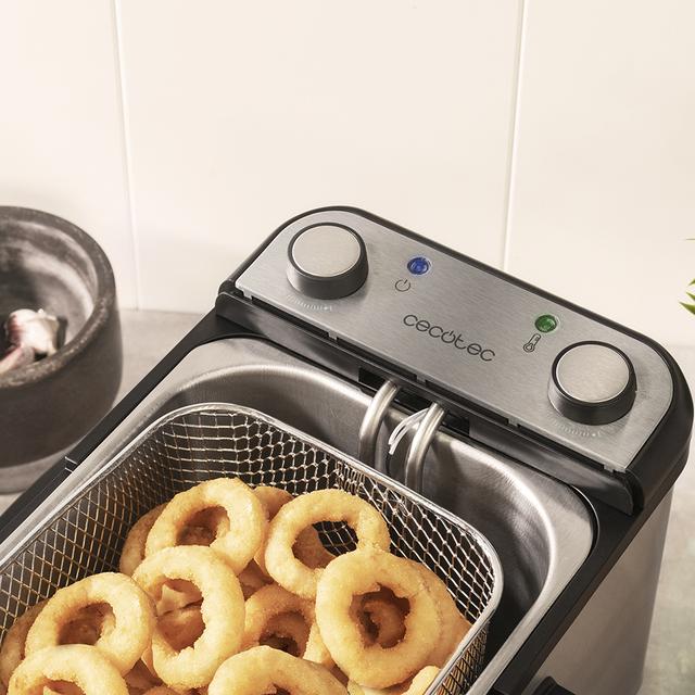 Cecotec CleanFry Infinity 4000 Full INOX. Freidora Eléctrica De 4 L Filtro OilCleaner 3270 W Cubeta Cestillo De Freír Y Filtro OilCleaner Aptos Lavavajillas Temporizador 30 Min Y Cubeta Acero. Freidora Eléctrica 4 Litros  