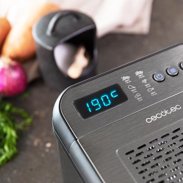 Cecotec Cleanfry Luxury 3000 Dark 3 2 Litros De Aceite Para Freidora. 2400 W Acero Inoxidable Teñido De Negro 5 Programas Preestablecidos Filtro OilClean Freidora Con Cuerpo Lacado En Negro De 3 2 Litros Con Filtro OilCleaner 2