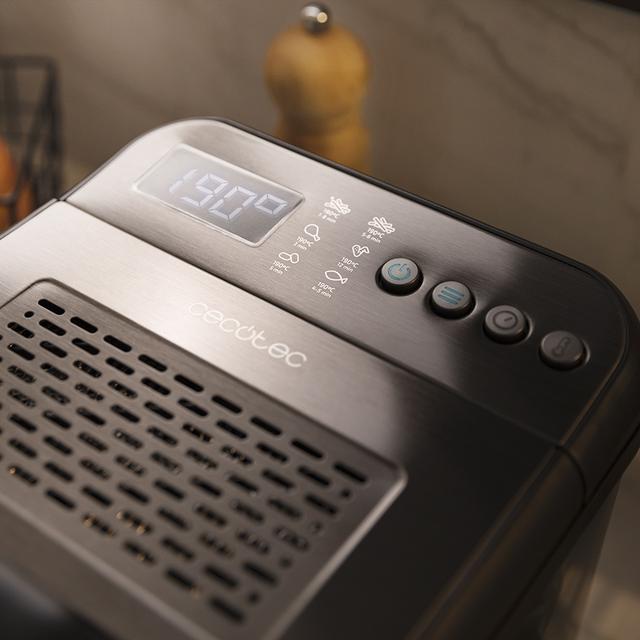 Cecotec Cleanfry Luxury 4000 Dark. Freidora De Aceite De 4 2 Litros Con 3270 W Acero Inoxidable Tintado En Negro 5 Programas Preestablecidos Filtro OilCleaner Freidora Con Cuerpo Lacado En Negro De 4 2 Litros Con Filtro OilClean