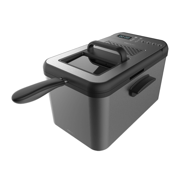 Cecotec Cleanfry Luxury 4000 Dark. Freidora de Aceite de 4 2 Litros con 3270 W Acero Inoxidable Tintado en Negro 5 Programas Preestablecidos Filtro OilCleaner Freidora con cuerpo lacado en negro de 4 2 litros con filtro OilClean