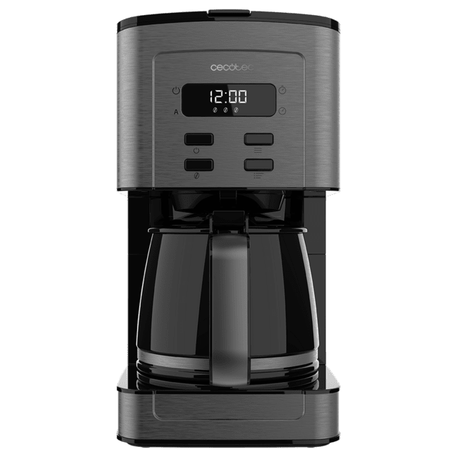 Cecotec Coffee 56 Time Cafetera De Goteo Digital De 12 Tazas Con Acabado En Acero Inoxidable E Intensificador De Aroma. Cafetera De Goteo