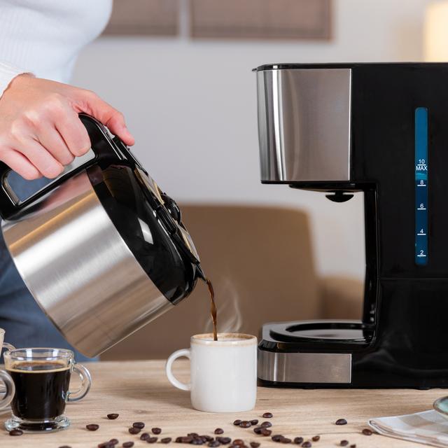 Cecotec Coffee 66 Drop & Thermo Time Cafetera De Goteo Con Capacidad De Hasta 10 Tazas En Acero Inoxidable. Cafetera De Goteo