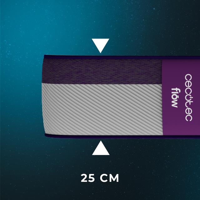 Cecotec Colchón Multicapa Con Altura De 25 Cm Y Viscoelástica ViscoSense Colchón Flow PureVital 3900 150x190 Colchón Multicapa Con Altura De 25 Cm Y Viscoelástica ViscoSense