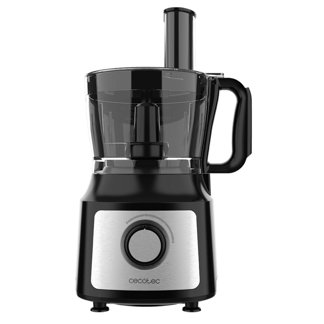 Cecotec Comino 1000 Procesador De Alimentos Con 1000 W 2 Velocidades Y Pulse Bowl De 2 L. 3 Discos De Corte Cuchilla Para Picar Cuchilla Para Amasar Exprimidor Y Disco Para Cremas. Cuerpo De Plástico Y De Acero Inoxidable.  Pr