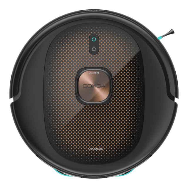 Cecotec Conga 10090 AI Spin Evolution Ultra Power Home Robot Aspirador Con Inteligencia Artificial Navegación Láser Y Base De Autovaciado De Polvo. Inteligencia Artificial Evita Objetos. 4 En 1: Barre Aspira Friega Y Pasa Las
