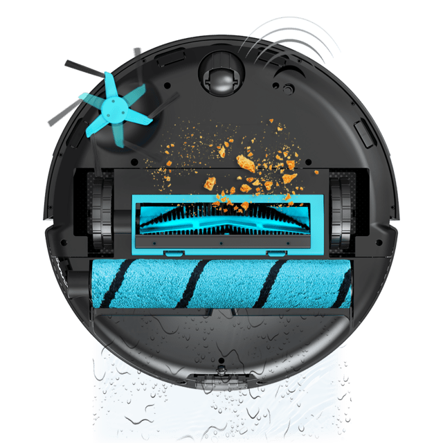 Cecotec Conga 12090 Twice Roller Home&Fill Robot Aspirador Y Friegasuelos Con Base De Autovaciado De Polvo Y Agua Sucia Y Rellenado De Agua Limpia. Navegación Ultraprecisa Con Láser Integrado. Potencia De Succión De 4000 Pa.