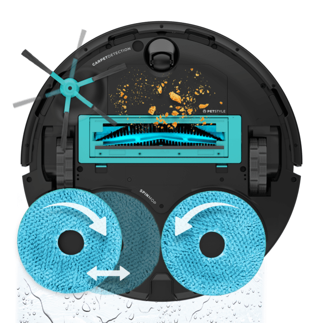 Cecotec Conga 20090 ProAI EndlessFoam Robot Aspirador Con Tecnología Láser De Navegación Y Detección De Objetos. Base De Autovaciado Con Tanques De Agua Limpia Y Agua Sucia Bolsa De Polvo Y Dosificador De Jabón. Autolimpiez