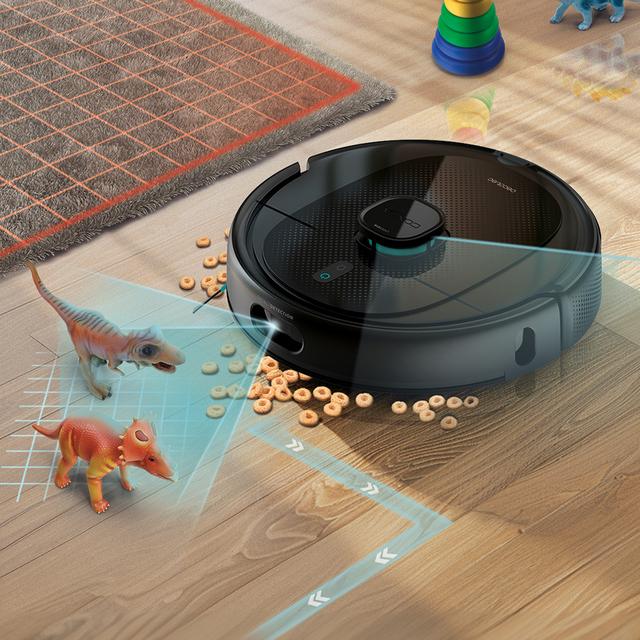 Cecotec Conga 9990 AI Spin Evolution Power Home Robot Aspirador Con Navegación Láser Y Base De Autovaciado De Polvo. Inteligencia Artificial Evita Objetos. 4 En 1: Barre Aspira Friega Y Pasa Las Mopas. Máximo 240 Minutos De A