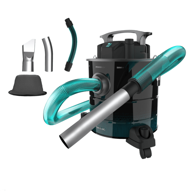 Cecotec Conga Ash 5000 Free Aspirador De Cenizas Y De Pellets Conga Ash 5000 Free De 20L 1200 W De Potencia Y Sencillo Transporte Gracias A Sus Ruedas Y Su Asa De Transporte Aspirador De Cenizas