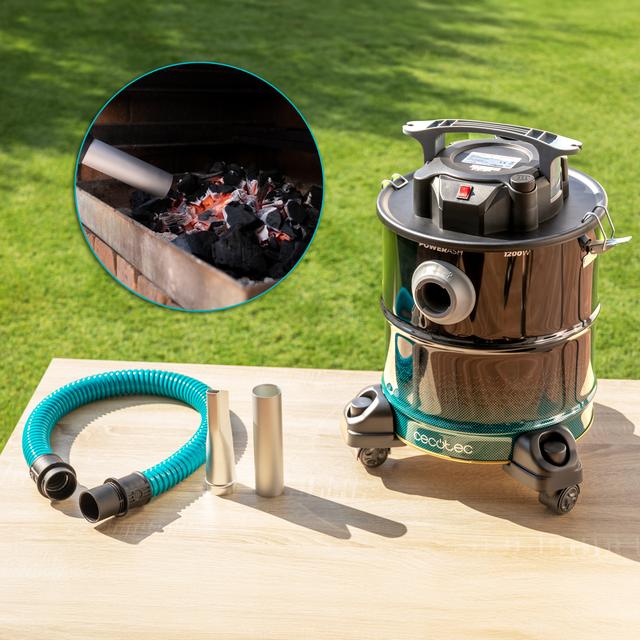 Cecotec Conga Ash 5000 Free Aspirador De Cenizas Y De Pellets Conga Ash 5000 Free De 20L 1200 W De Potencia Y Sencillo Transporte Gracias A Sus Ruedas Y Su Asa De Transporte Aspirador De Cenizas