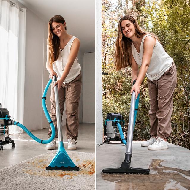 Cecotec Conga CarpetClean 20000 Pro Aspirador De Tapicerías De Gran Tamaño Que Permite A Su Vez Aspirar Sólidos Y Líquidos Con 1400 W De Potencia Y 22 KPa. Aspirador De Sólidos Líquidos Tapicerías Sofás Y Jardín.  