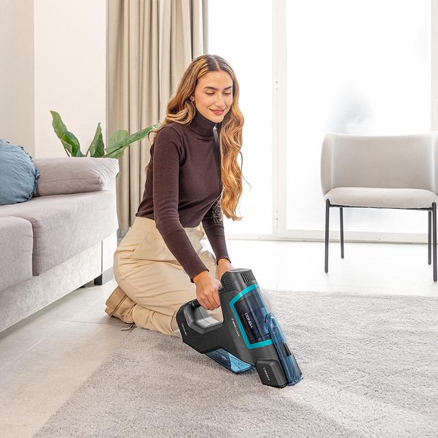 Cecotec Conga MotorHand Carpet&Spot Clean 2500 Aspirador De Tapicerías De Mano Con Depósito De Agua Limpia Y Agua Sucia Por Separado Cepillo De Cerdas Motorizado Para Desincrustar La Suciedad Y 25 Minutos De Autonomía. Aspira