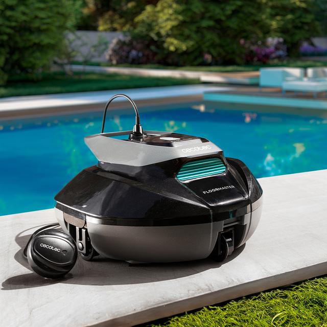 Cecotec Conga Pooldroid 1000 FloorMaster Robot Limpiafondos Inalámbrico Para Piscinas. Apto Para Superficies De Hasta 80 M2 Y 10º De Inclinación. 100 Minutos De Autonomía. Boya Para Tener Siempre Al Alcance Tu Robot. Filtro