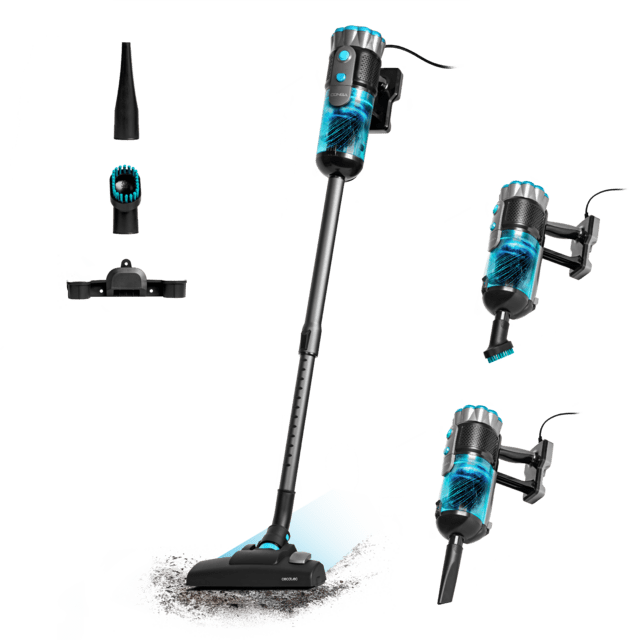 Cecotec Conga Popstar 600 Ultra Aspirador Escoba Con Cable. Potencia Máxima De Hasta 600 W Y Poder De Succión De Hasta 18 KPa. Depósito De 500 Ml. Aspirador Escoba Con Cable