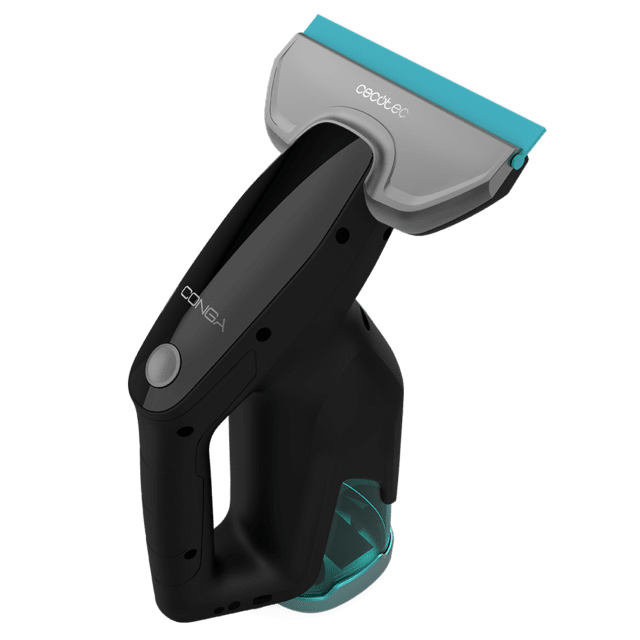 Cecotec Conga PopStar Glass Titanium Limpiacristales Aspirador de Ventanas con Función 3 en 1 Batería 3.7V Limpia hasta 100 m2 Autonomía 40 mins Incluye 2 Boquillas Limpia cristales