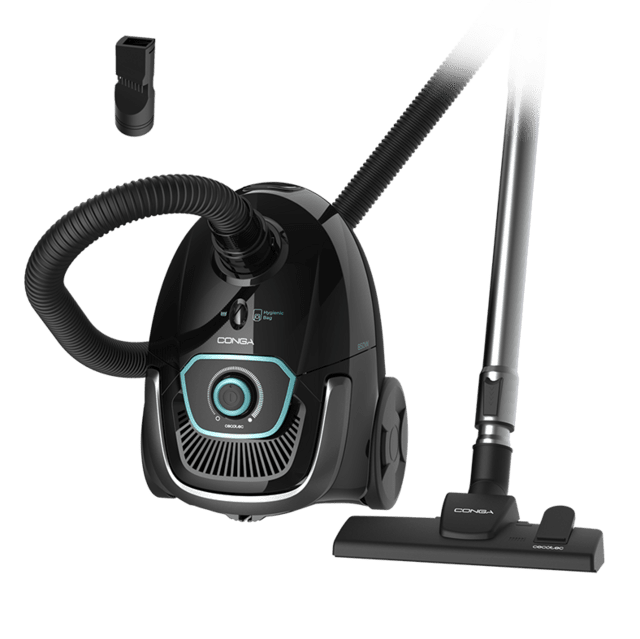 Cecotec Conga Powerbag 2500 Plus Aspirador Con Bolsa Y Cable De 850 W De Potencia. Con Bolsa. Máxima Capacidad Del Depósito De Hasta 2 5 L Con Filtrado De Alta Eficiencia Y Tubo Telescópico Metálico. Incluye Accesorios Aptos