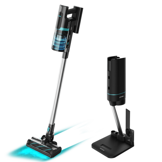 Cecotec Conga Rockstar 10000 Nebula Station Aspirador Escoba Sin Cables Sin Bolsa 3 En 1 Con Ciclón Paralelo Y Base De Autovaciado. Potencia De 450 W 30 KPa Y 70 Minutos De Autonomía. Tubo Rígido Extensible Y Cepillo Mixto. A