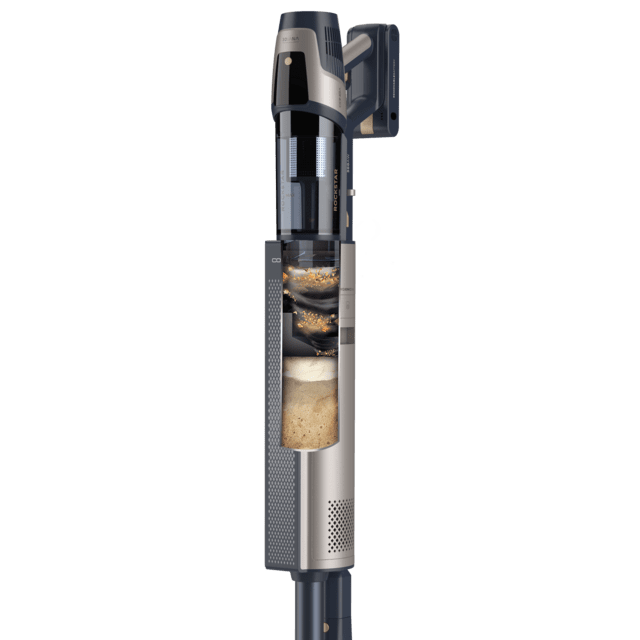 Cecotec Conga Rockstar 11500 Odyssey Station Connected IA Aspirador Escoba Sin Cable Con Base De Autovaciado. 300 AW Y 850 W. Tubo Flexible. Inteligencia Artificial Y Contador De Partículas. APP. Cepillo De Animales Y Accesorio