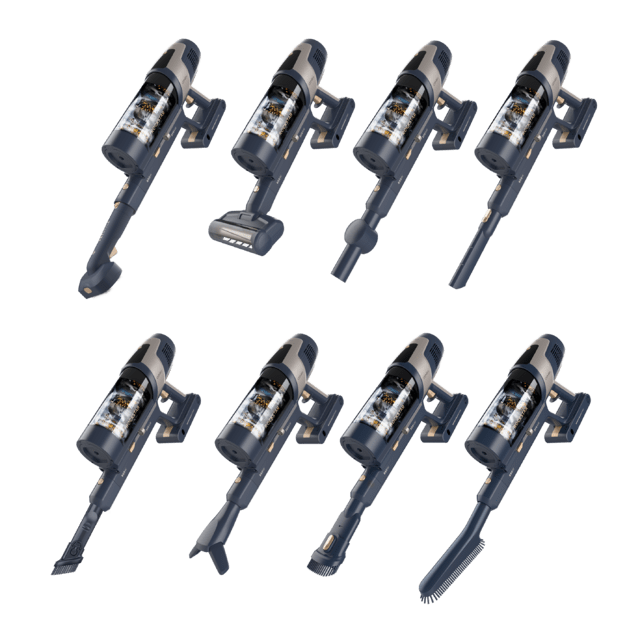 Cecotec Conga Rockstar 11500 Odyssey Station Connected IA Aspirador Escoba Sin Cable Con Base De Autovaciado. 300 AW Y 850 W. Tubo Flexible. Inteligencia Artificial Y Contador De Partículas. APP. Cepillo De Animales Y Accesorio