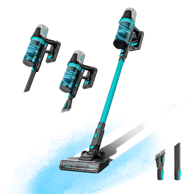 Cecotec Conga Rockstar 1500 Horizon Genesis XL Aspirador escoba sin cables con 215W de potencia total. 45 minutos de autonomía en modo ECO. Cepillo mixto y dos modos de succión. Parallel Cyclone System y 600 ml de depósito. A