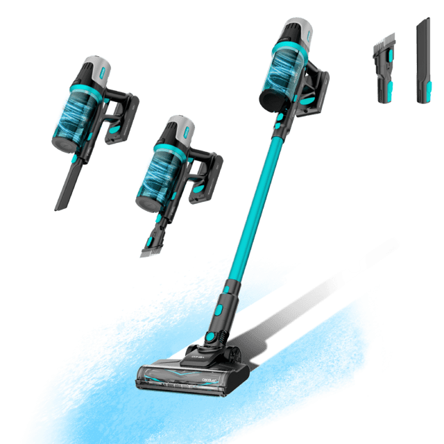 Cecotec Conga Rockstar 1500 Horizon X-Treme XL Aspirador Vertical Sin Cables Con 215W De Potencia Total. 60 Minutos De Autonomía En Modo ECO. Cepillo Mixto Y Dos Modos De Succión. Parallel Cyclone System Y 600 Ml De Depósito.