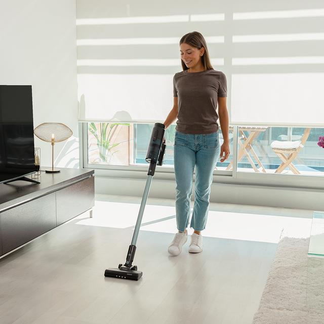 Cecotec Conga Rockstar 1500 Ray Pure Aspirador Vertical 3 En 1 Con Potencia 215 W. 12 KPa. 45 Minutos De Autonomía. Cepillo Mixto. Depósito De 500 Ml. Ciclón Paralelo. Stielstaubsauger